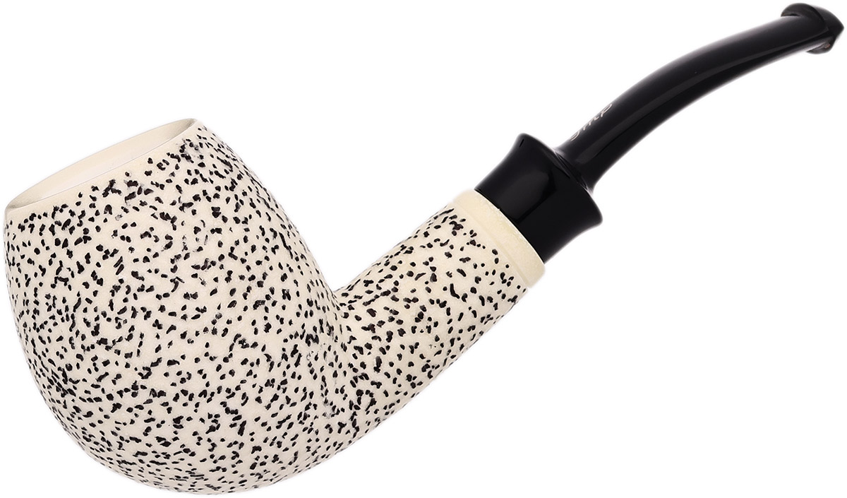 I.M.P. Meerschaum Rusticated Bent Apple (with Case)