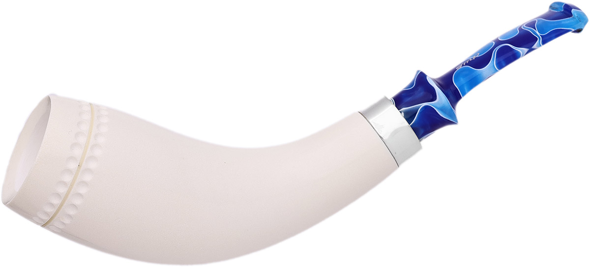I.M.P. Meerschaum Spot Carved Horn (with Case and Tamper)