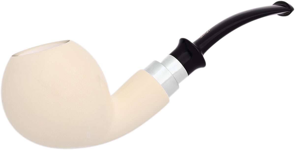 I.M.P. Meerschaum Smooth Bent Apple with Silver (with Case)
