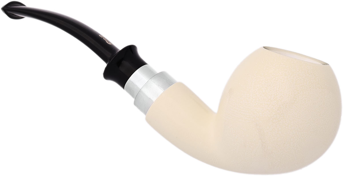 I.M.P. Meerschaum Smooth Bent Apple with Silver (with Case)