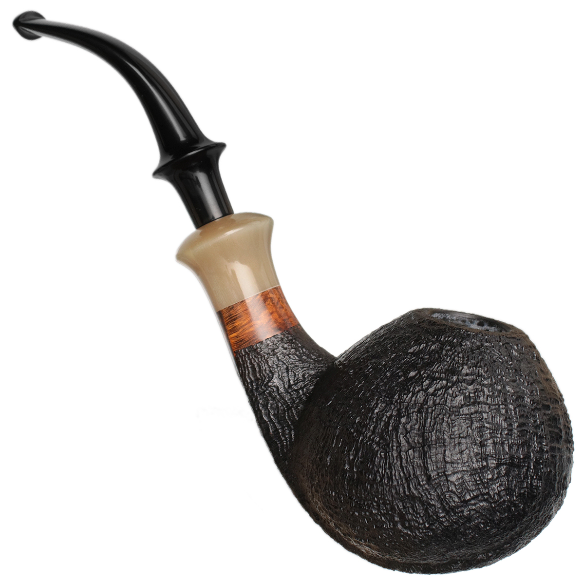 Lasse Skovgaard Sandblasted Oversized Bent Brandy with Horn