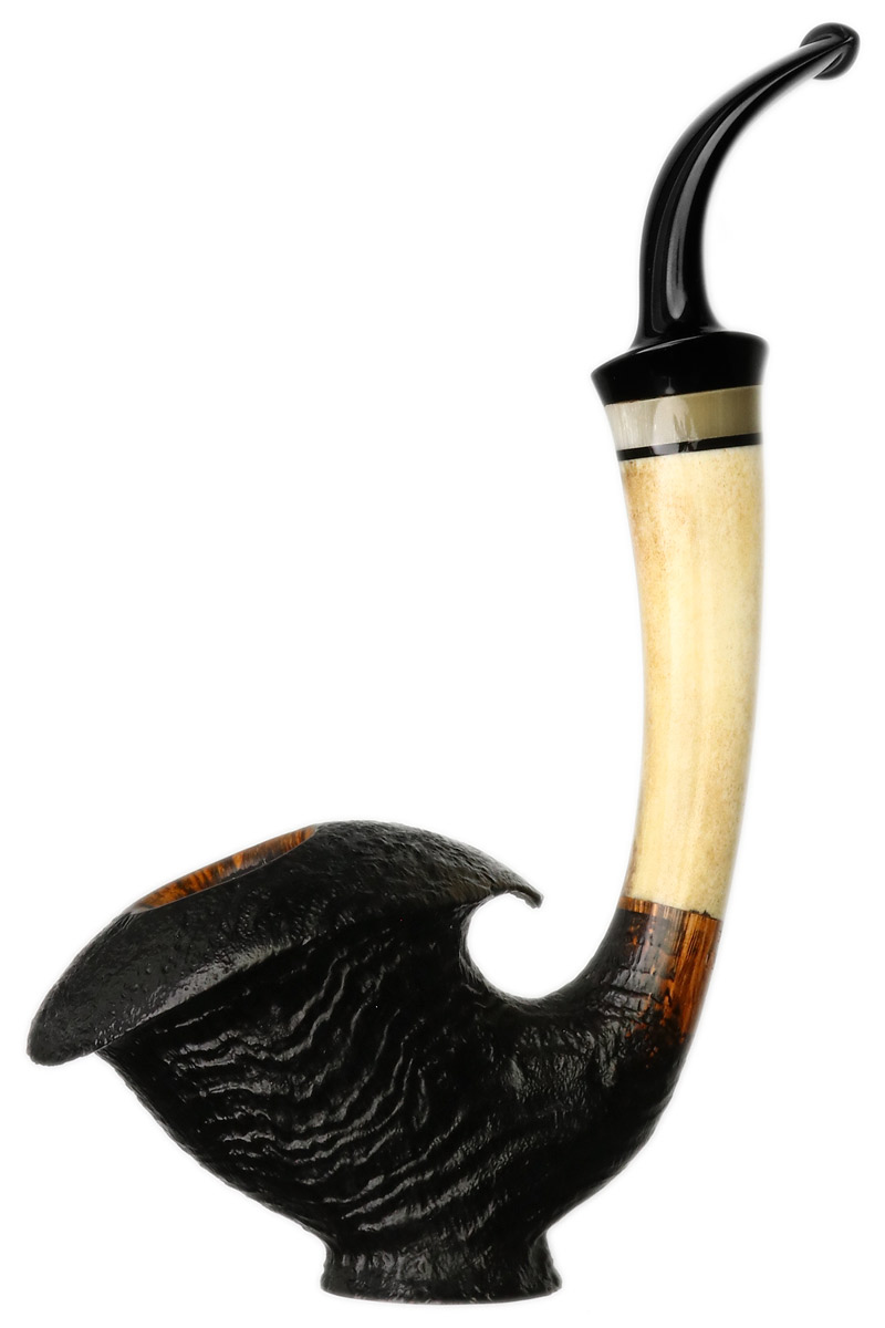 Lasse Skovgaard Sandblasted Mushroom Sitter with Bone and Horn