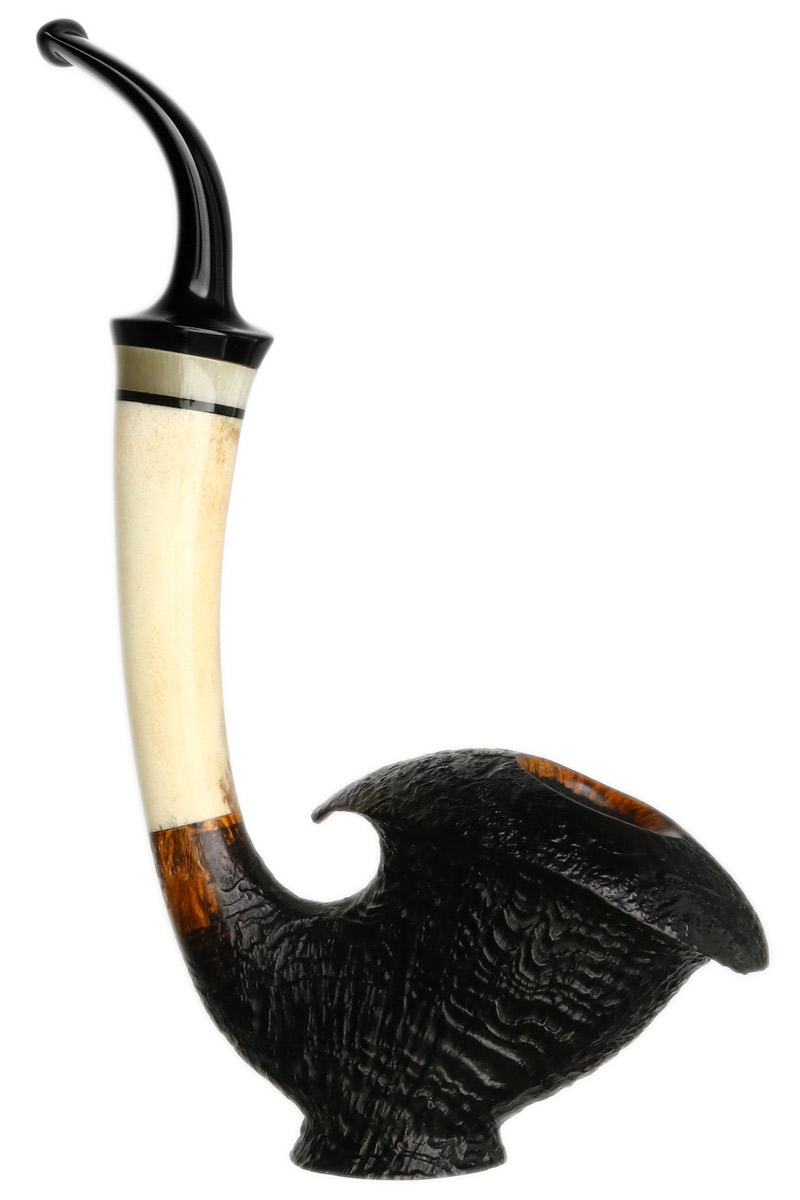 Lasse Skovgaard Sandblasted Mushroom Sitter with Bone and Horn