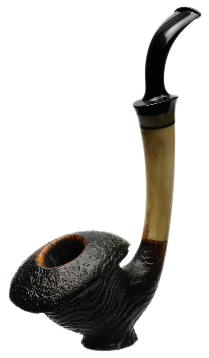 Lasse Skovgaard Sandblasted Mushroom Sitter with Bone and Horn