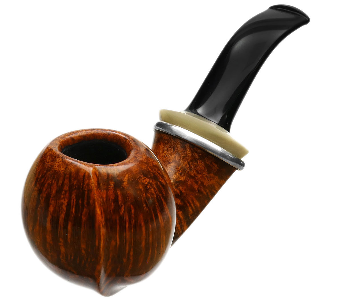 Lasse Skovgaard Smooth Bent Apple with Silver and Horn (Lion)