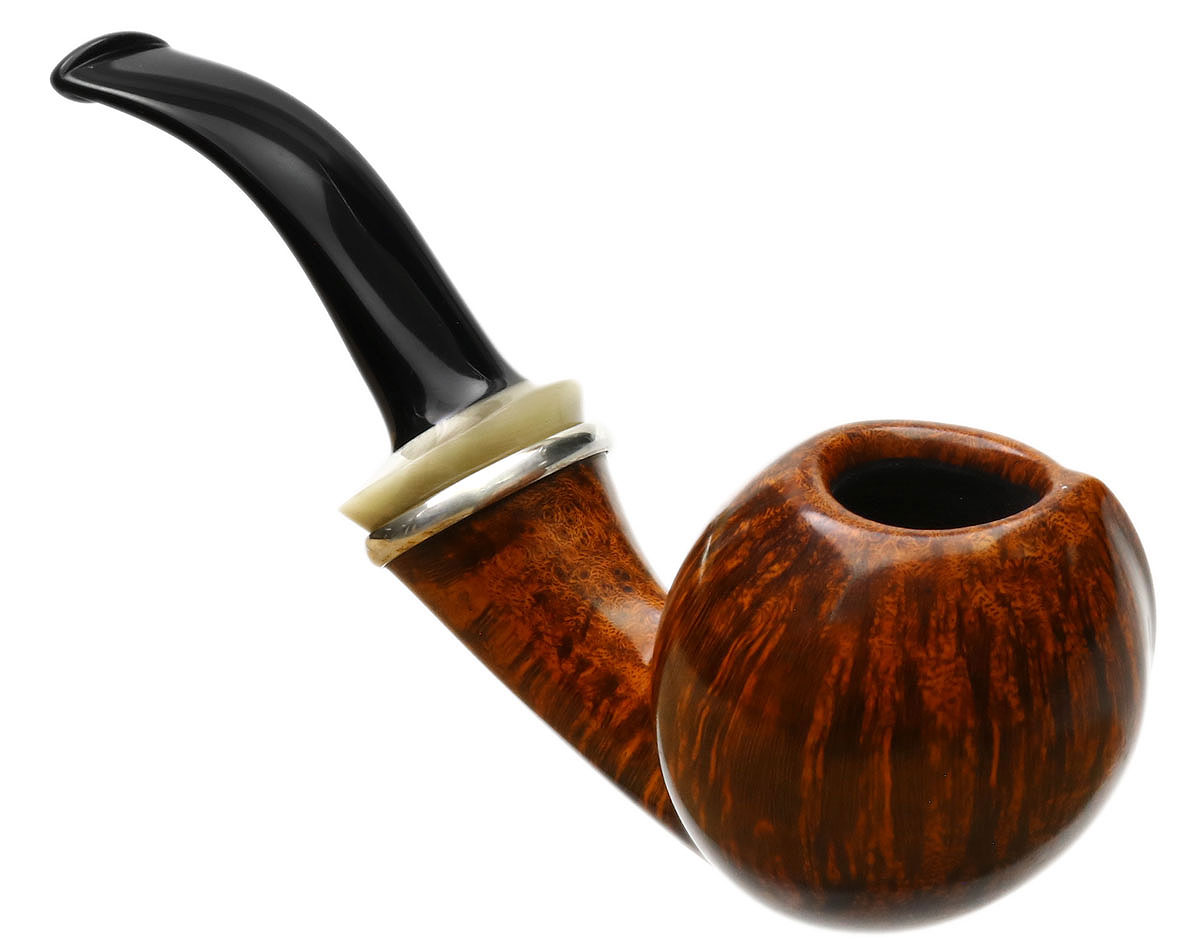 Lasse Skovgaard Smooth Bent Apple with Silver and Horn (Lion)