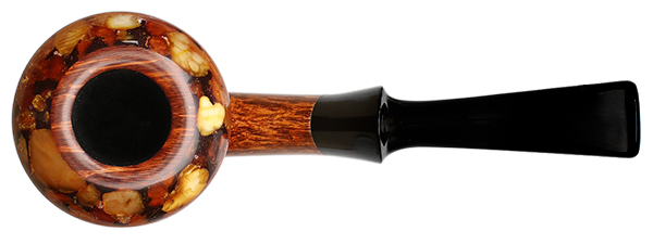 Benni Jorgensen Smooth Calabash with Amber (Swan)