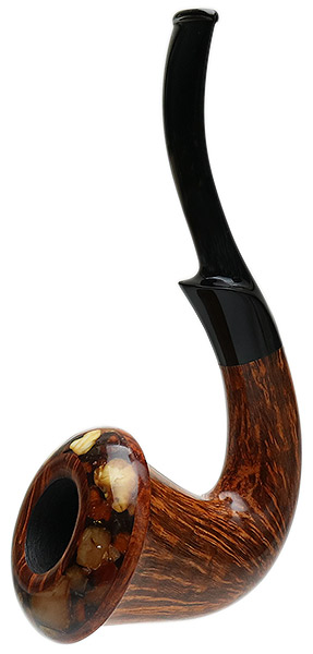 Benni Jorgensen Smooth Calabash with Amber (Swan)