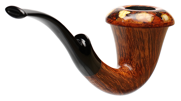 Benni Jorgensen Smooth Calabash with Amber (Swan)