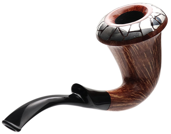Benni Jorgensen Smooth Calabash with Silver (Swan)