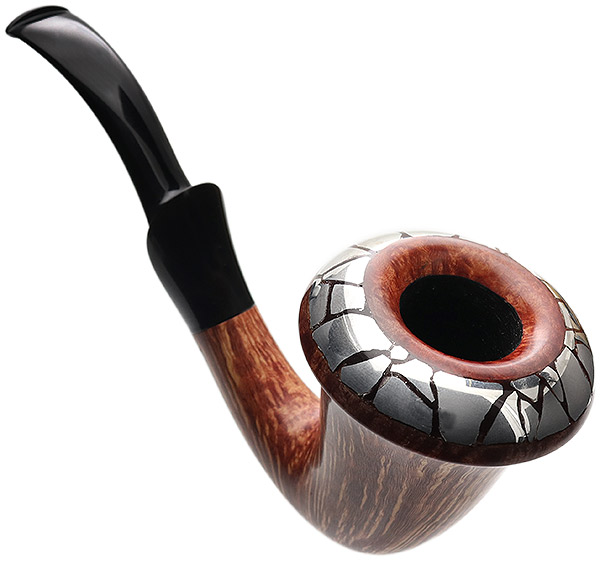 Benni Jorgensen Smooth Calabash with Silver (Swan)
