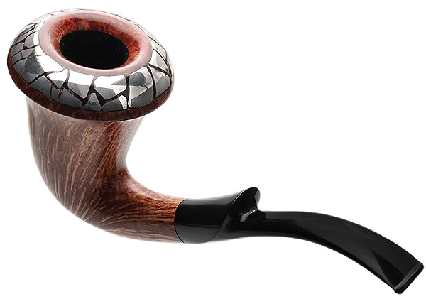 Benni Jorgensen Smooth Calabash with Silver (Swan)