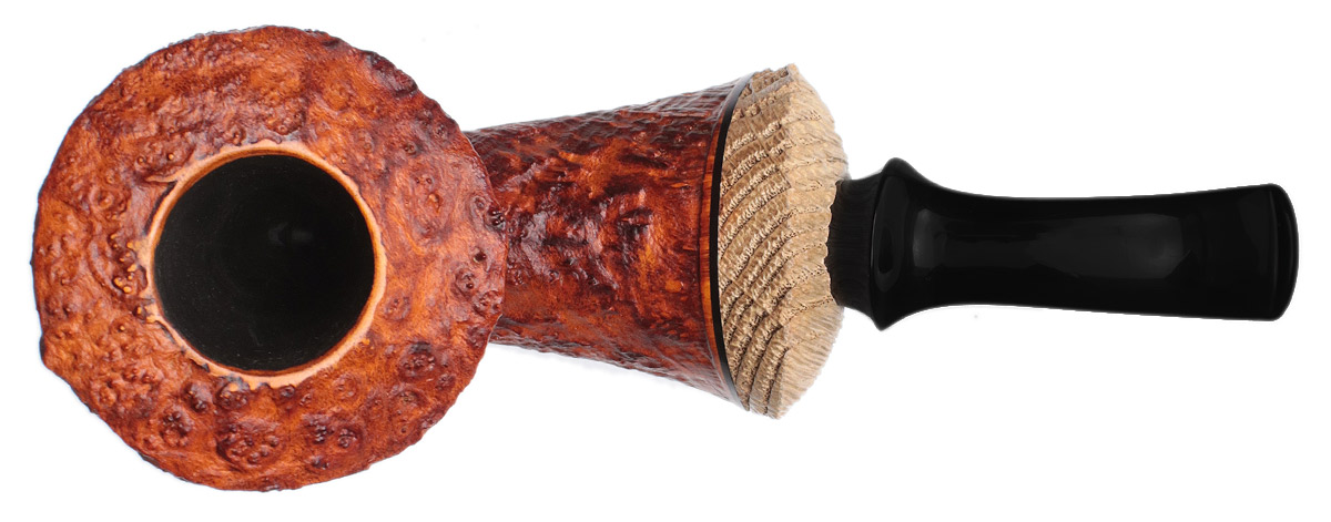 Benni Jorgensen Partially Sandblasted Bent Dublin with Oak (Swan) (40th Anniversary)