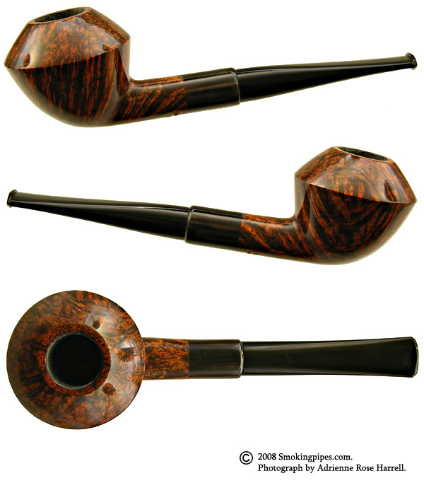 Sara Eltang Smokingpipes.com Christmas Limited Edition Smooth Rhodesian with Horn (2008) (7/30)