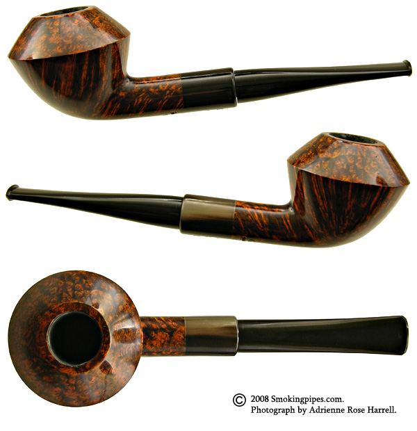 Sara Eltang Smokingpipes.com Christmas Limited Edition Smooth Rhodesian with Horn (2008) (14/30)