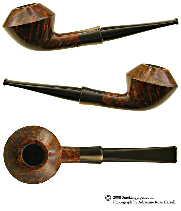 Sara Eltang Smokingpipes.com Christmas Limited Edition Smooth Rhodesian with Horn (2008) (09/30)