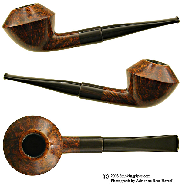Sara Eltang Smokingpipes.com Christmas Limited Edition Smooth Rhodesian with Horn (2008) (12/30)