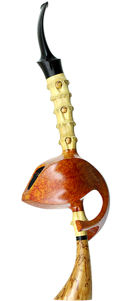 Alex Florov Smooth Pierced Fish with Bamboo and Karelian Birch (Slonim)