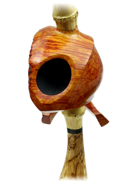 Alex Florov Smooth Pierced Fish with Bamboo and Karelian Birch (Slonim)