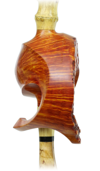 Alex Florov Smooth Pierced Fish with Bamboo and Karelian Birch (Slonim)