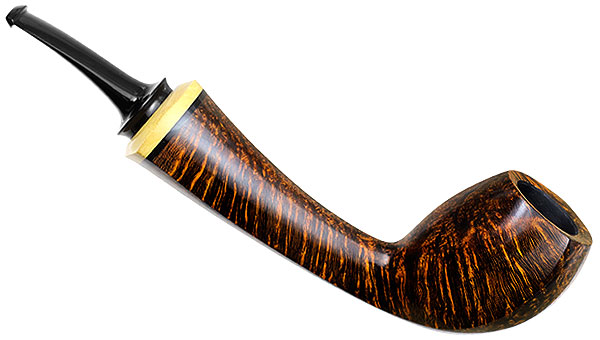 Peter Heding Smooth Long Shanked Bent Egg with Boxwood (Diamond)