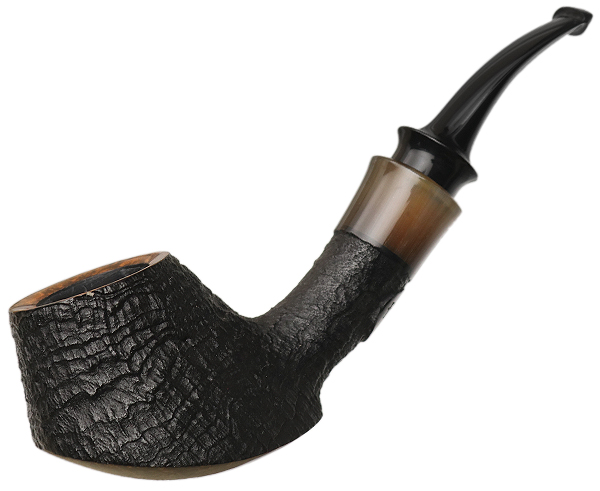 Peter Heding Partially Sandblasted Volcano with Horn