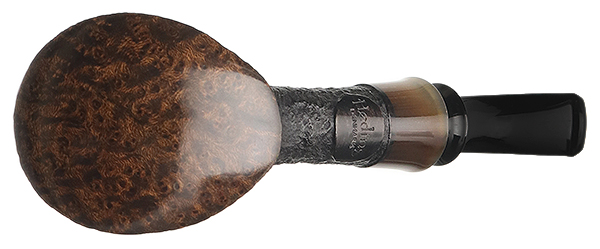Peter Heding Partially Sandblasted Volcano with Horn