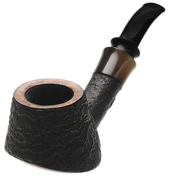 Peter Heding Partially Sandblasted Volcano with Horn