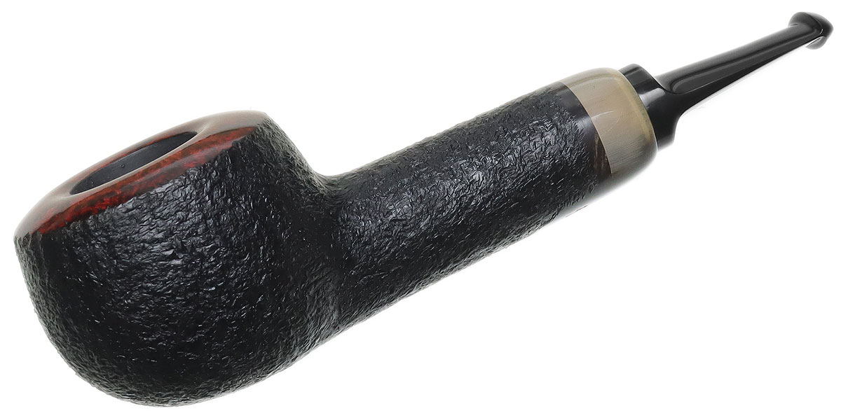 Peter Heding Partially Rusticated Pot with Horn