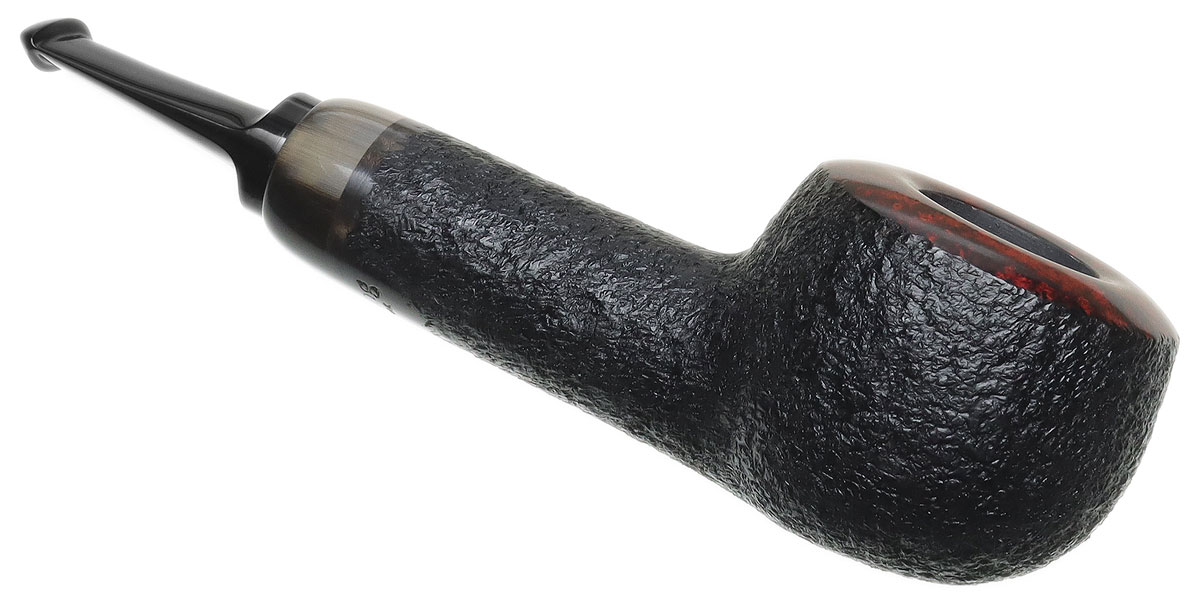 Peter Heding Partially Rusticated Pot with Horn