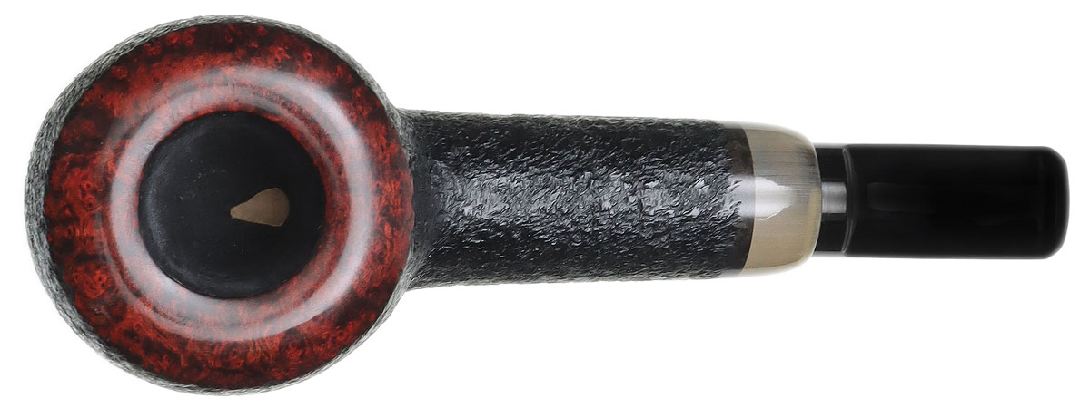 Peter Heding Partially Rusticated Pot with Horn