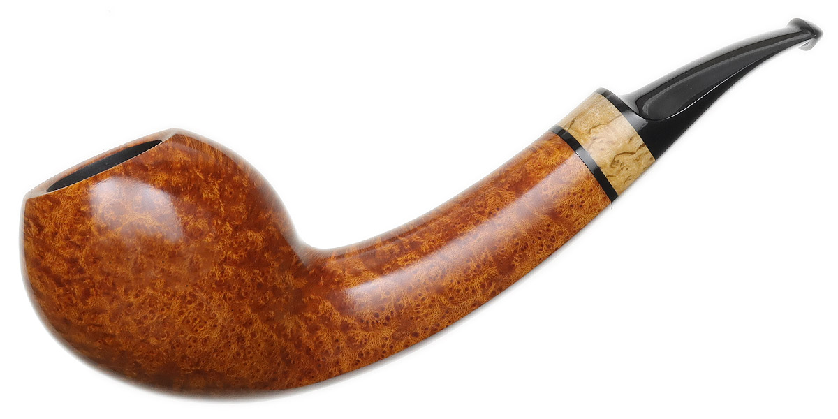 Peter Heding Smooth Long Shank Bent Egg with Masur Birch (Diamond)