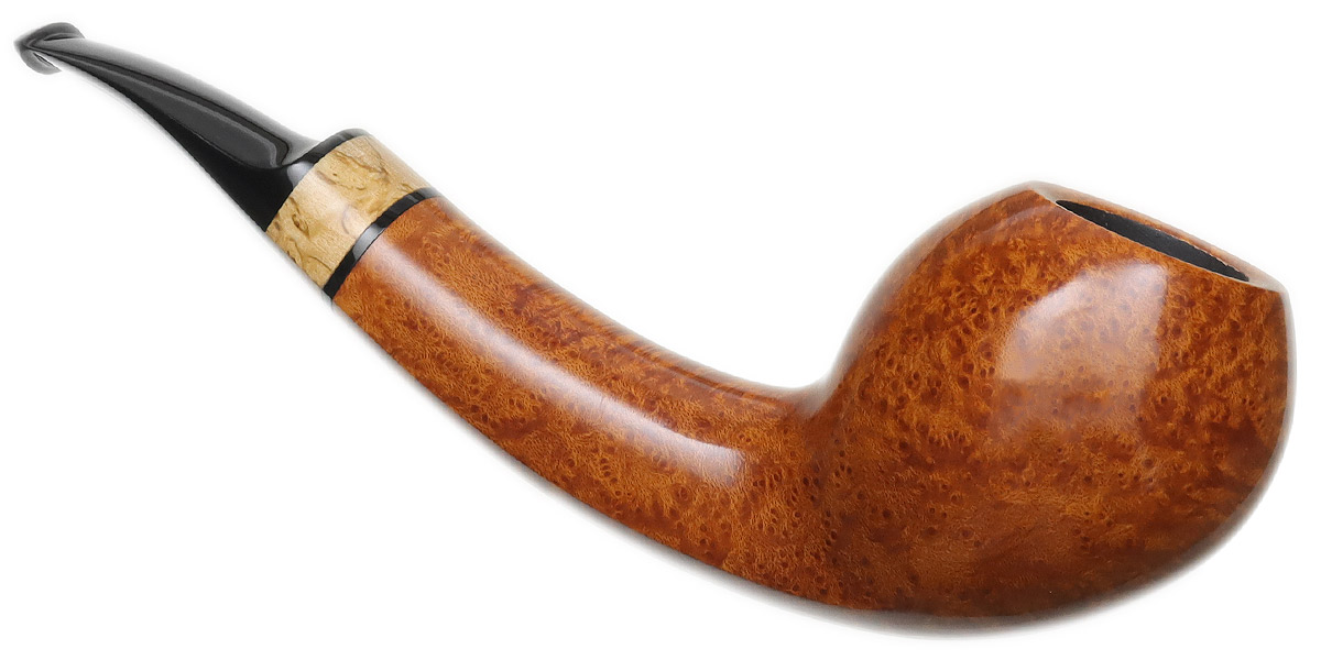 Peter Heding Smooth Long Shank Bent Egg with Masur Birch (Diamond)