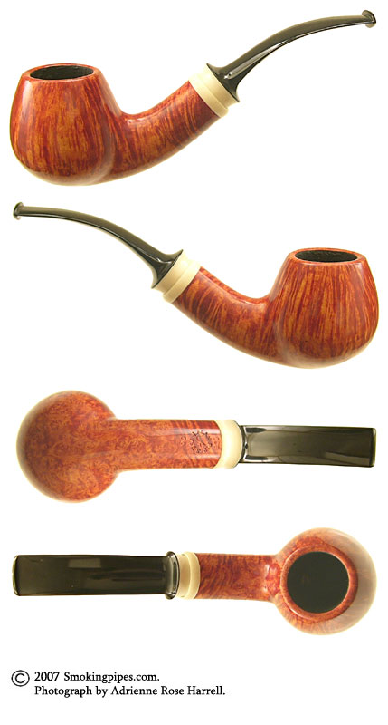 J. Alan Pipes Smooth Bent Brandy with Ivory
