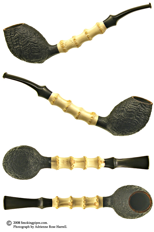 J. Alan Pipes Sandblasted Bamboo Acorn/Egg
