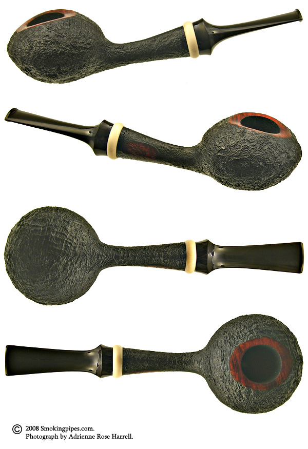 J. Alan Pipes Sandblasted Tomato with Mastadon Ivory