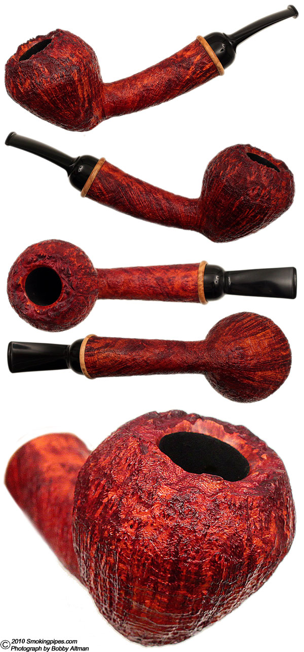 J. Alan Pipes Sandblasted "Strawberry" with Brown Mallee