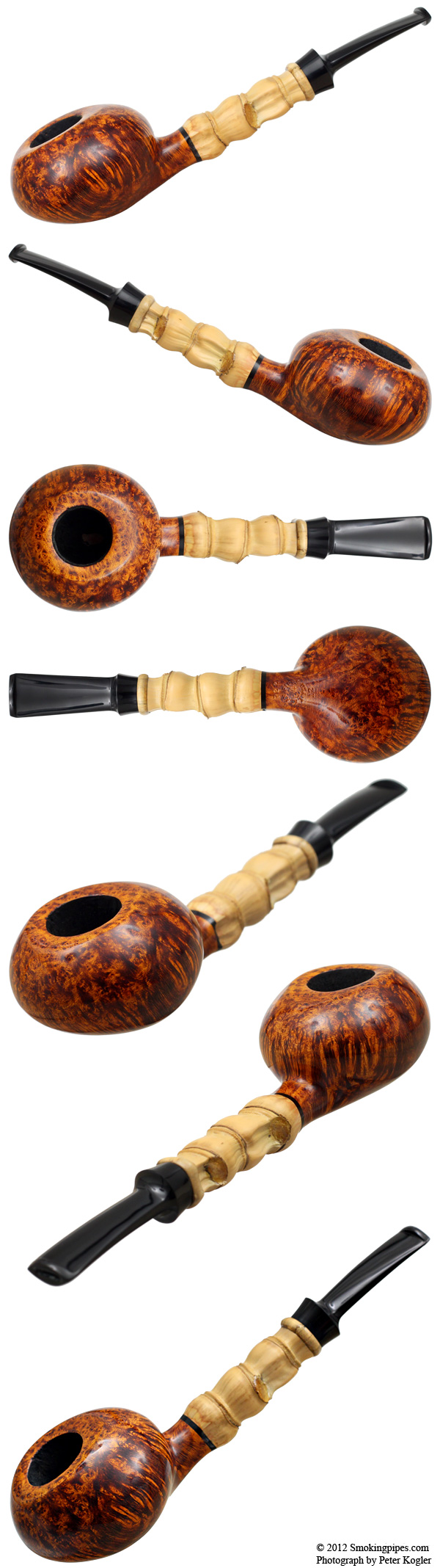 J. Alan Pipes Smooth Tomato with Bamboo and Boxwood