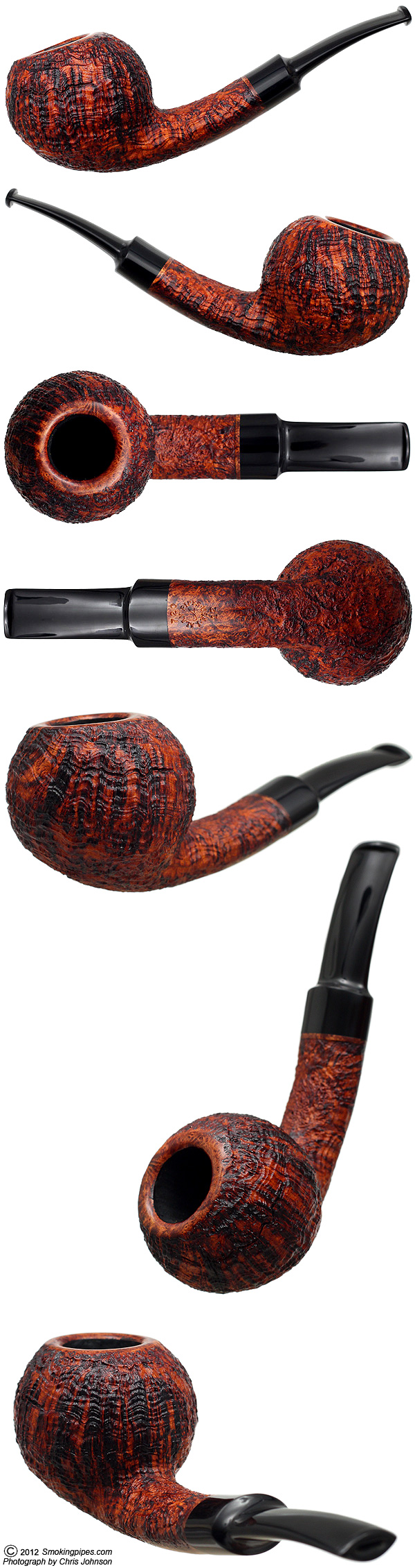 J. Alan Pipes Sandblasted Bent Apple