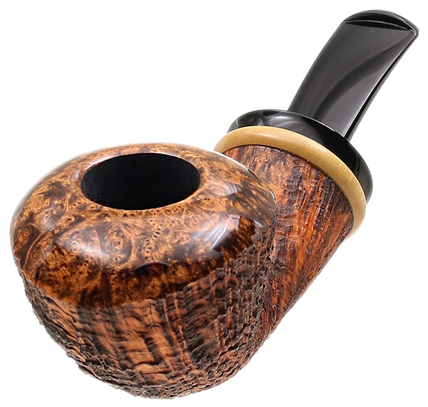 J. Alan Pipes Partially Sandblasted Bent Dublin with Boxwood (1119)