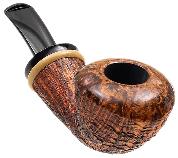 J. Alan Pipes Partially Sandblasted Bent Dublin with Boxwood (1119)