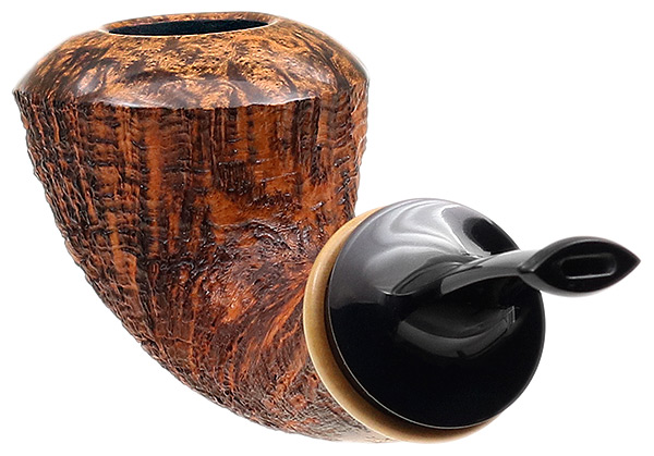 J. Alan Pipes Partially Sandblasted Bent Dublin with Boxwood (1119)
