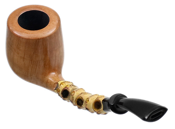 J. Alan Pipes Smooth Natural Bent Billiard with Bamboo (1179)