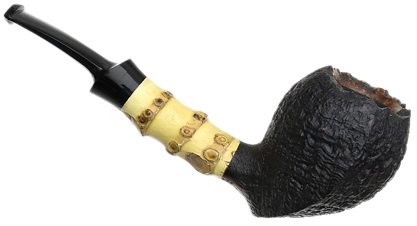 J. Alan Pipes Sandblasted Origami Strawberry with Bamboo (1342)