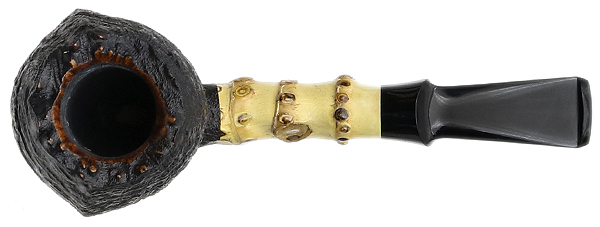 J. Alan Pipes Sandblasted Origami Strawberry with Bamboo (1342)