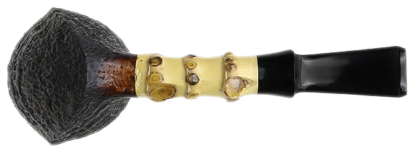 J. Alan Pipes Sandblasted Origami Strawberry with Bamboo (1342)