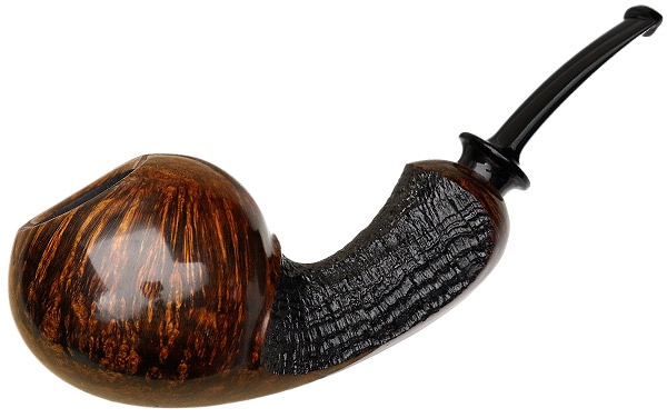 J. Alan Pipes Partially Sandblasted Bent Ball (1405)