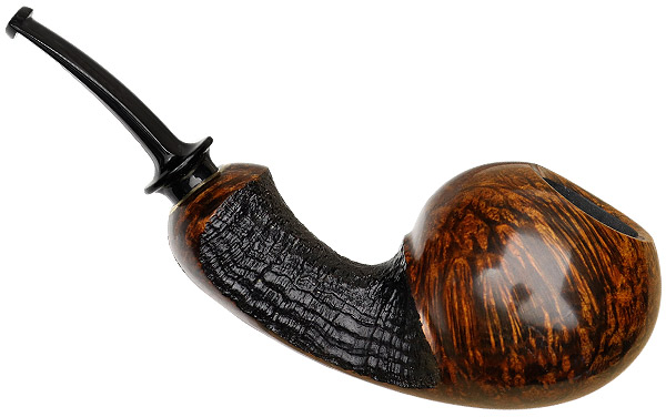 J. Alan Pipes Partially Sandblasted Bent Ball (1405)