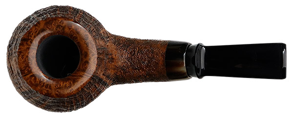 J. Alan Pipes Sandblasted Bent Apple with Horn (1409)