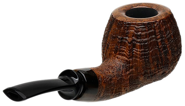 J. Alan Pipes Sandblasted Bent Apple with Horn (1409)